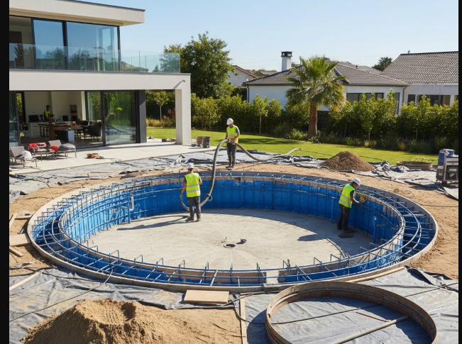 Dimensionner le trou de piscine : prévoir la marge de travail