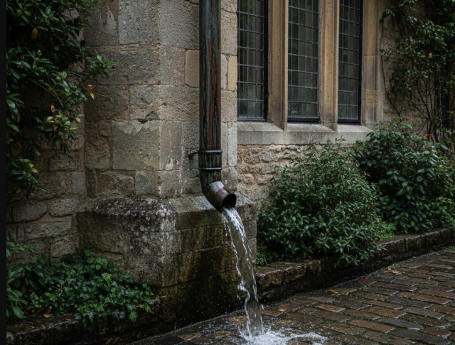 Descente pluviale en cuivre : esthétique traditionnelle