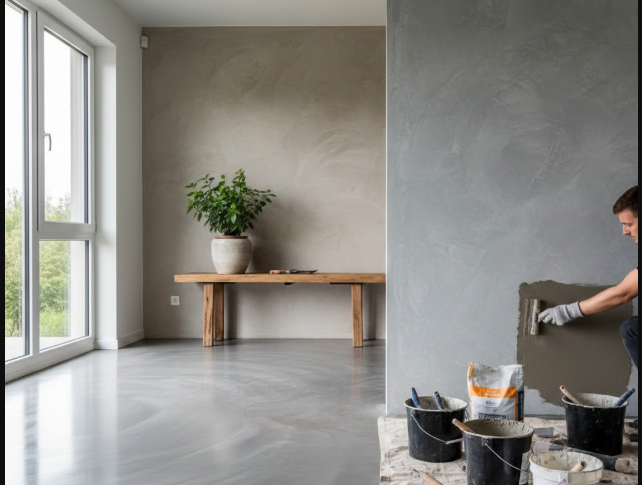 Le béton ciré : le matériau de bricolage tendance pour vos sols et murs