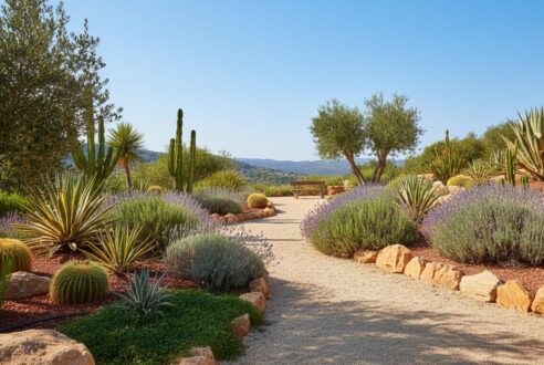 Paysagisme sans arrosage : le jardin sec méditerranéen