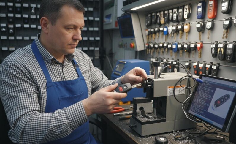 Reproduction de clés de voiture codées chez le serrurier