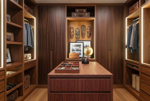 Finitions bois exotique : une touche de voyage dans le dressing