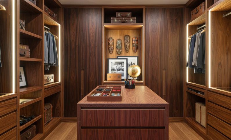 Finitions bois exotique : une touche de voyage dans le dressing