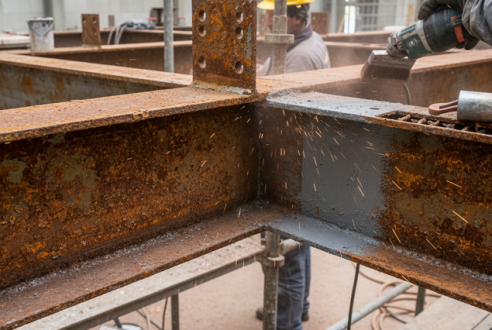 Corrosion structure métal : entretien IPN et poutrelle