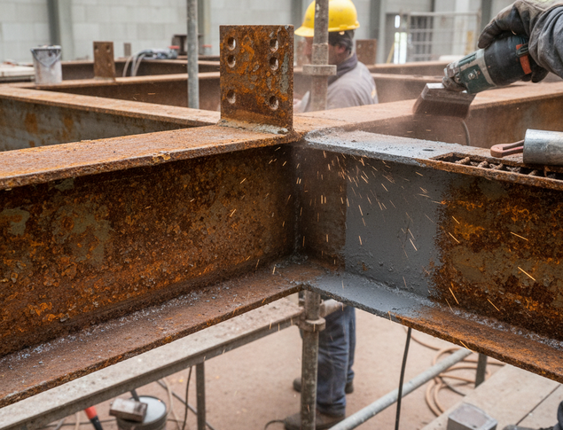 Corrosion structure métal : entretien IPN et poutrelle
