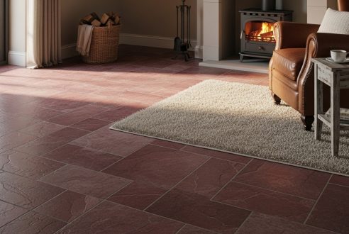 Carrelage aspect pierre de Bourgogne : le charme sans l&rsquo;entretien