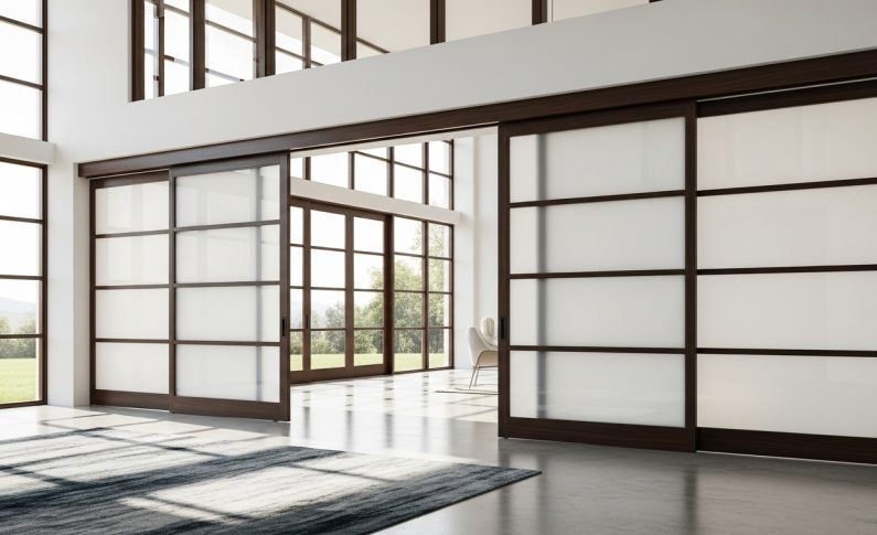 Portes coulissantes grande hauteur plafond : attention au poids