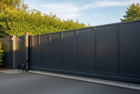 Guide haut portail coulissant : éviter le frottement peinture