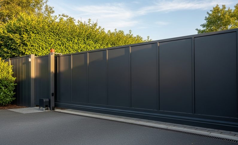 Guide haut portail coulissant : éviter le frottement peinture