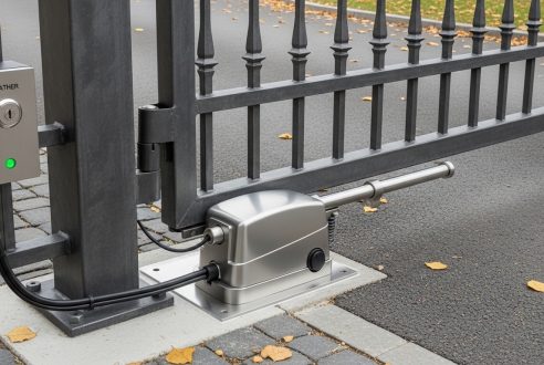 Serrure électrique au sol pour grand portail battant