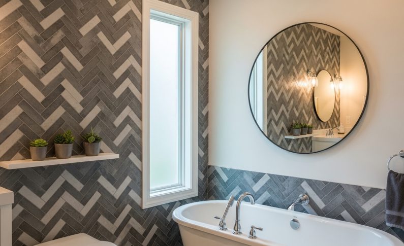 Design mural : oser le carrelage écaille de poisson