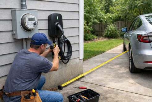 Installation d’une borne de recharge à domicile : distance entre le compteur et la place de parking