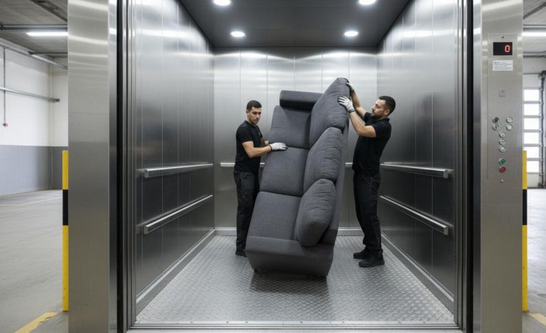 Monte-charge spacieux : faire entrer un canapé 3 places