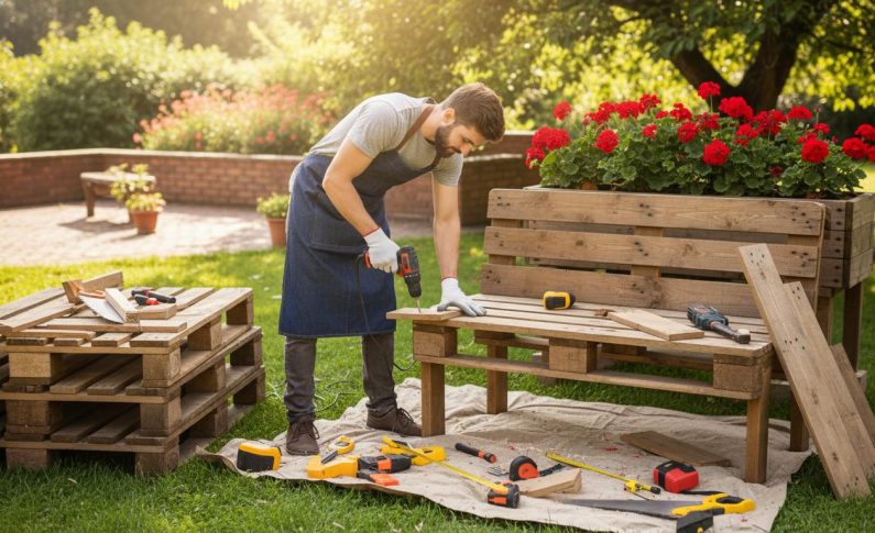 Valorisation des palettes : construire son mobilier de jardin