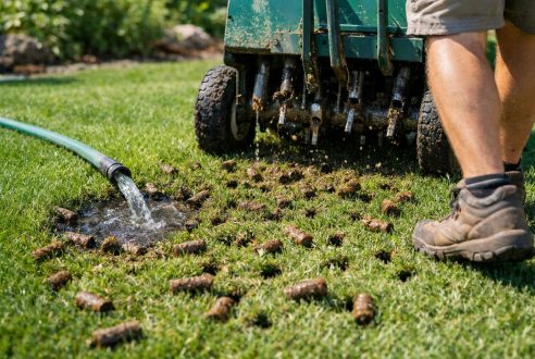 Aération de la pelouse : favoriser la pénétration de l&rsquo;eau et des nutriments