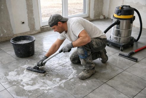 Décapage de fin de chantier : retirer la laitance de ciment sans acide