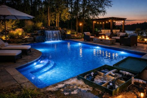 Éclairage LED extérieur : le secret d&rsquo;une piscine irrésistible après le coucher du soleil