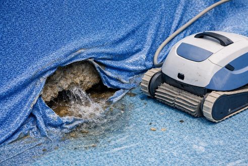 Fuite liner causée par un robot nettoyeur défectueux