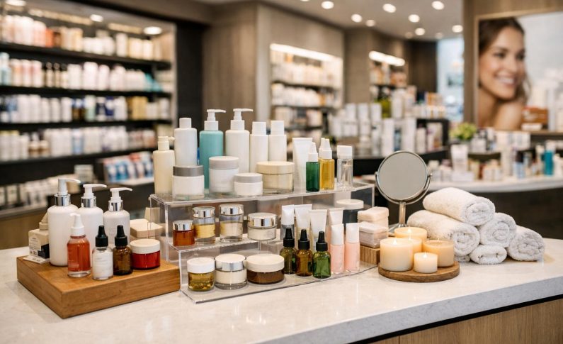 L’emplacement stratégique du présentoir produit de comptoir