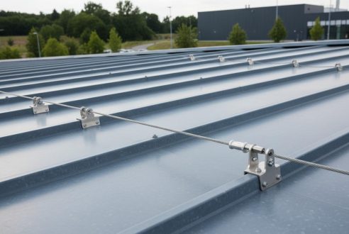 Ligne de vie sur toiture zinc : fixations spécifiques