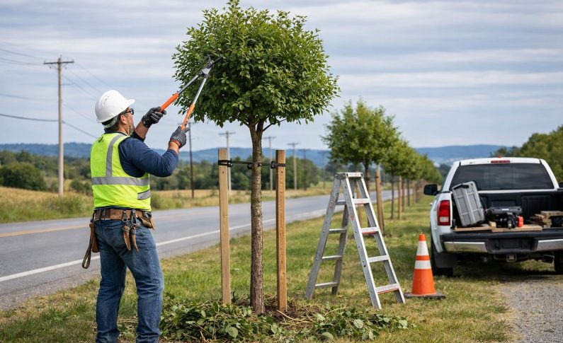 Taille de formation des arbres d&rsquo;alignement : la flèche doit être parfaite