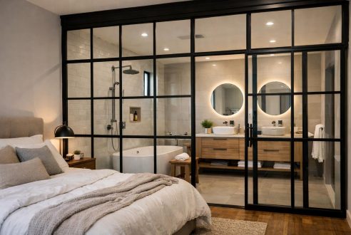 Comment intégrer une verrière d&rsquo;atelier entre la chambre et la salle de bain ?