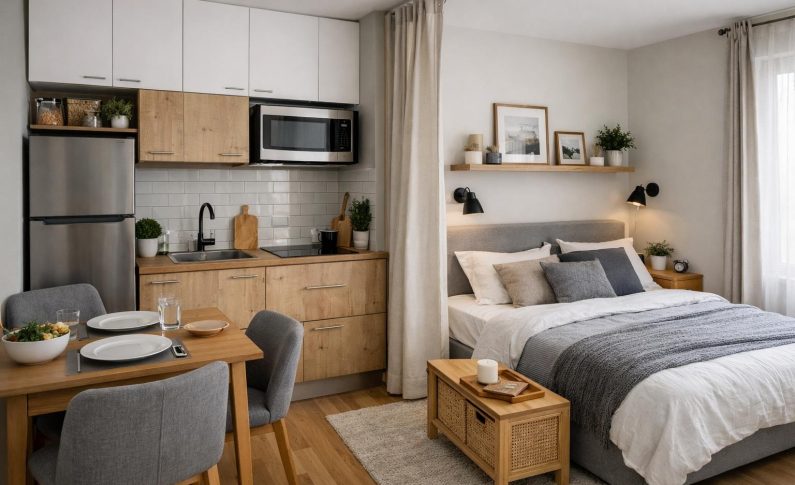 Studio de 20m2 : comment y intégrer une vraie cuisine et un coin nuit ?