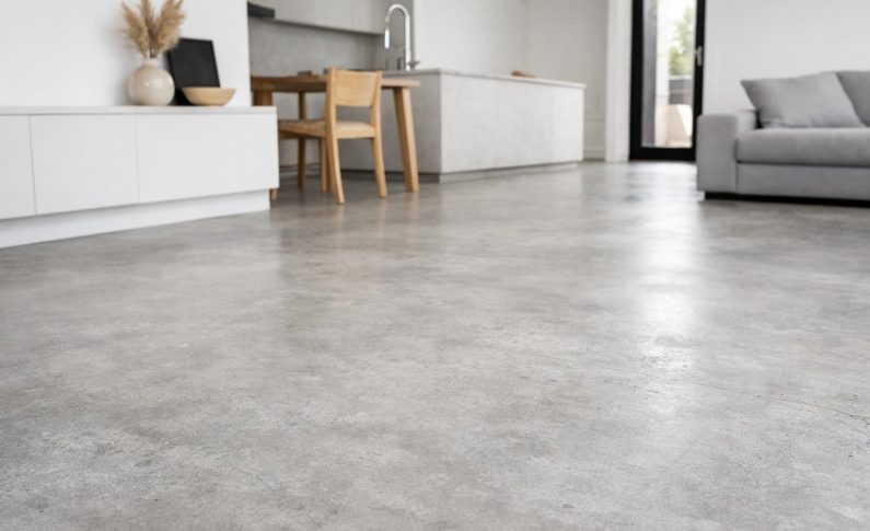 Style contemporain minimaliste : le sol béton