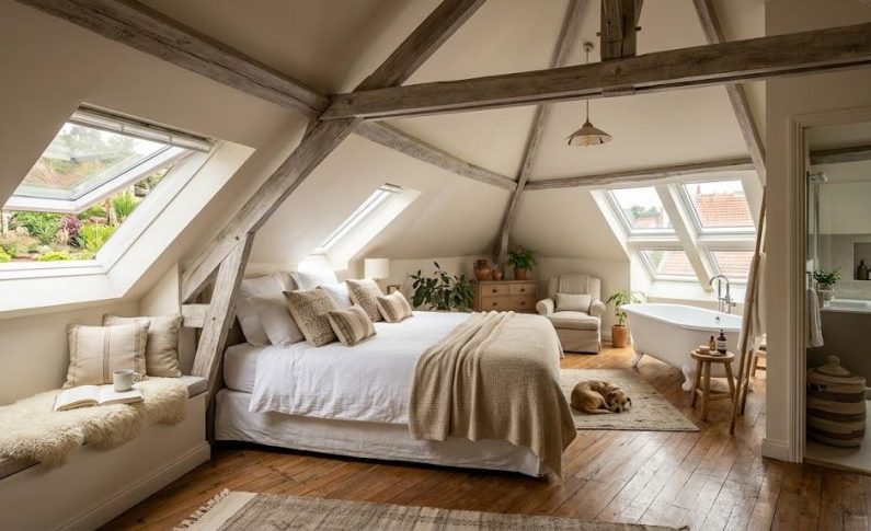 Suite parentale sous combles : comment transformer un grenier en cocon douillet ?