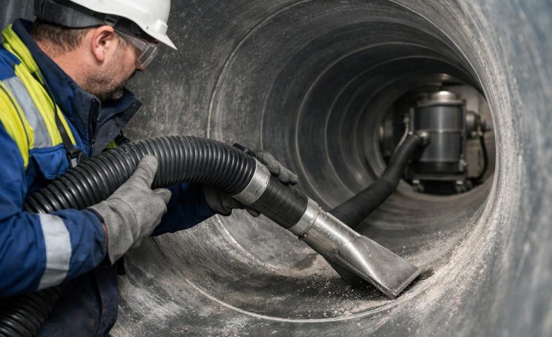Aspiration industrielle pour gros conduits