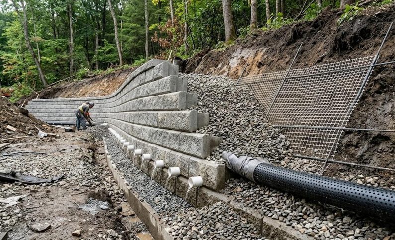 Mur de soutènement : pourquoi le drainage est la clé de sa longévité ?