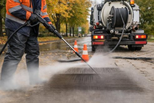 Hydrocurage des réseaux d&rsquo;eaux pluviales avant l&rsquo;automne
