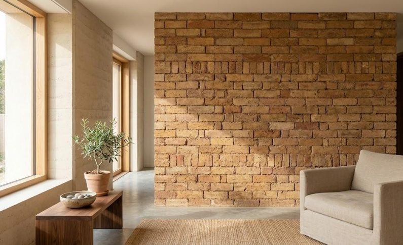 La brique de terre crue, un design authentique et moderne
