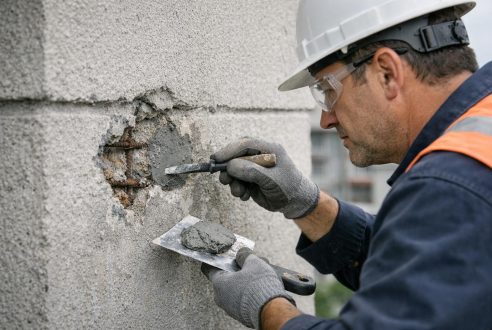 Les secrets pour réparer un éclat sur une façade en béton