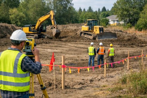Terrassement : l&rsquo;importance de respecter les bornes de géomètre