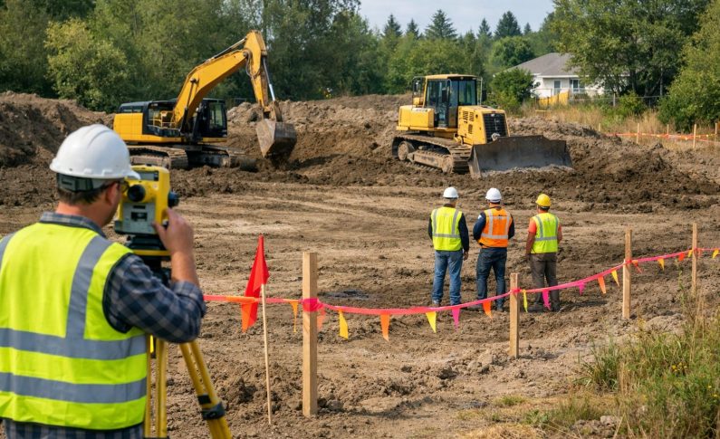 Terrassement : l&rsquo;importance de respecter les bornes de géomètre