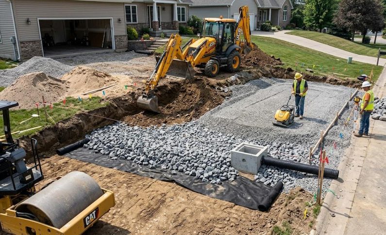 Terrassement pour allée de garage : les secrets d&rsquo;une base solide