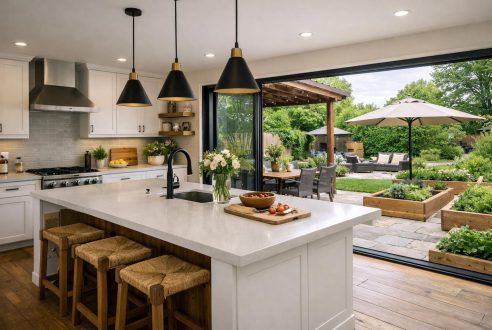 Agrandissement résidentiel : agrandir sa cuisine sur le jardin