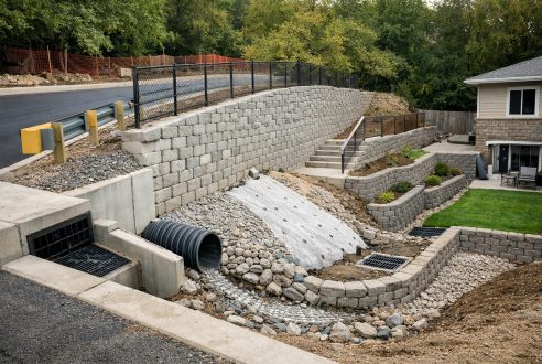 VRD : les solutions pour les terrains en contrebas de la rue