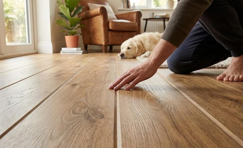 Sol stratifié avec joints chanfreinés : l&rsquo;effet parquet massif