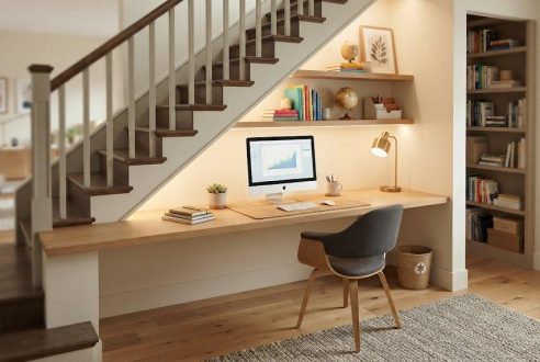 Bureau sous l&rsquo;escalier : 5 idées de génie pour un aménagement réussi