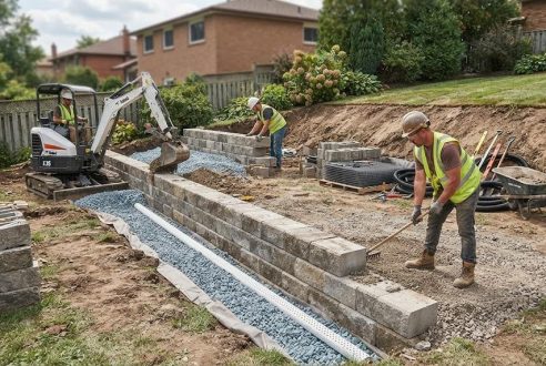 Mur de soutènement : les étapes de la construction