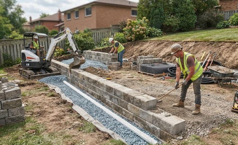 Mur de soutènement : les étapes de la construction