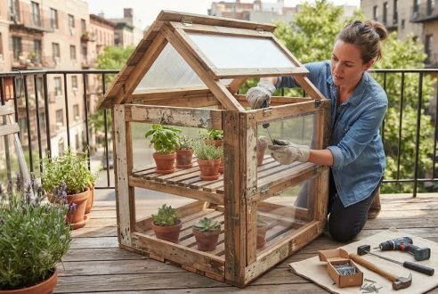DIY : construire une mini-serre de balcon avec des matériaux de récupération
