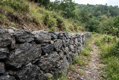 Enrochement en pierre de schiste : une touche d&rsquo;originalité sombre