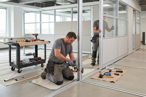 Les étapes d&rsquo;installation d&rsquo;une cloison modulaire de bureau