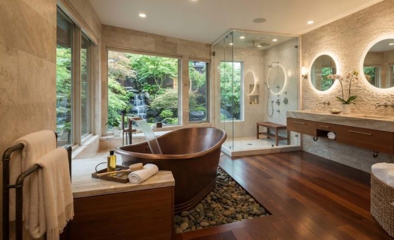 Une salle de bain digne d&rsquo;un spa pour une suite parentale de luxe