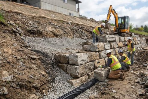 Mur de soutènement : comment renforcer un terrain instable ?