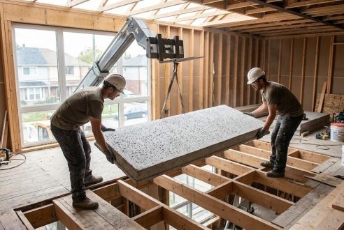 Dalles de béton allégée pour la rénovation des étages