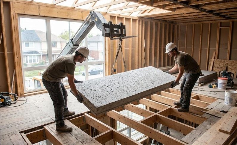 Dalles de béton allégée pour la rénovation des étages